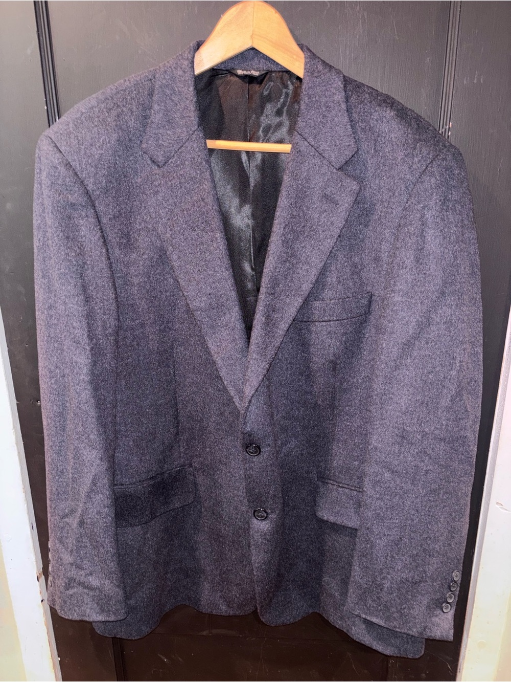 Paul Fredrick 100% Camel Hair Blazer Gray Men’s 44R Sport Coat